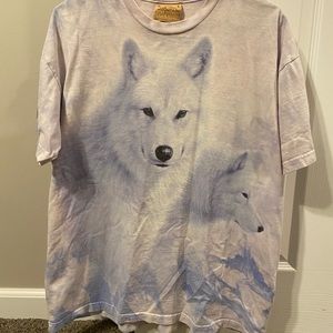 The Mountain Purple Tie Dye Cotton Wolf T-shirt
